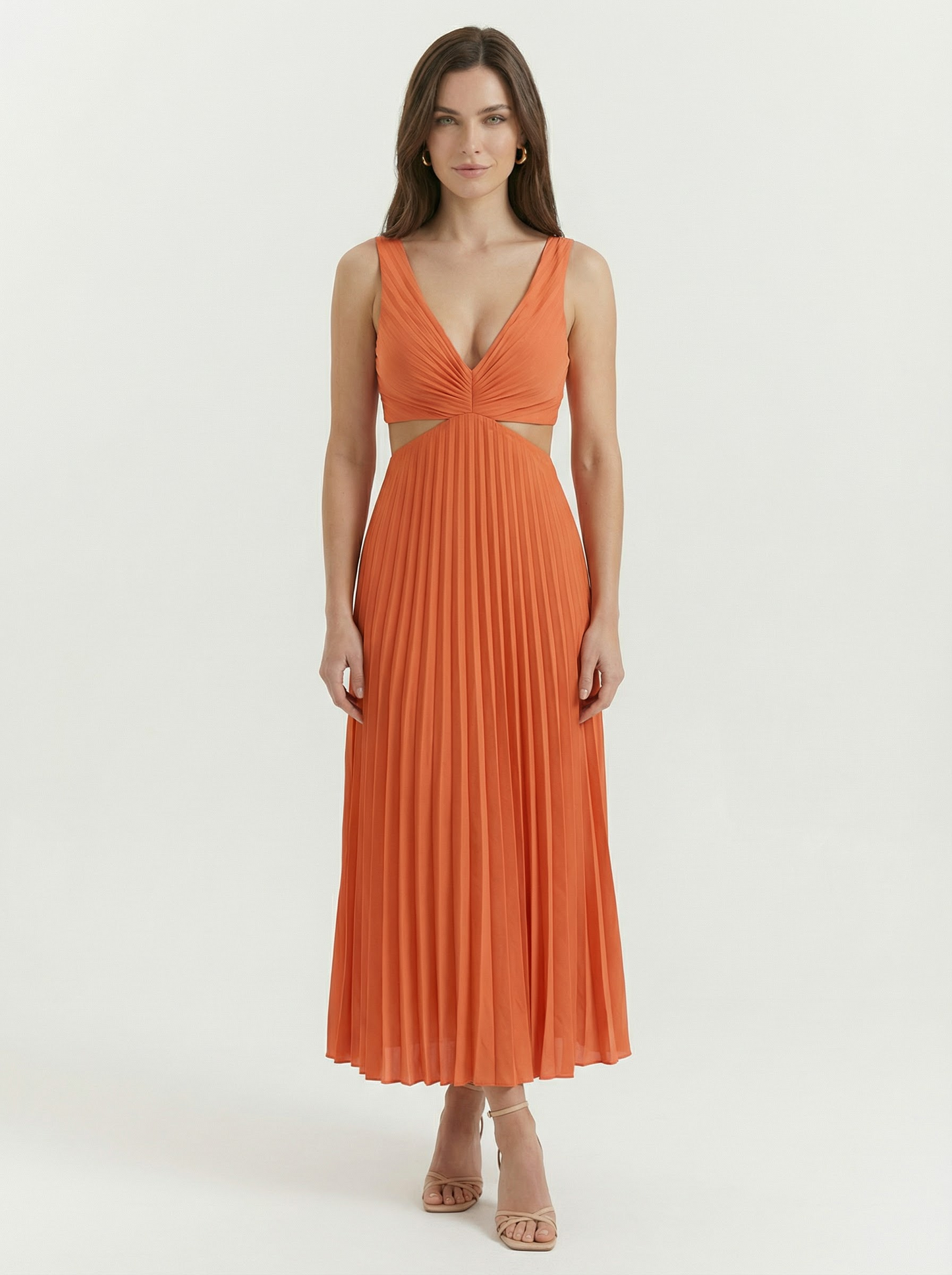 Women's Pleated Maxi Dress