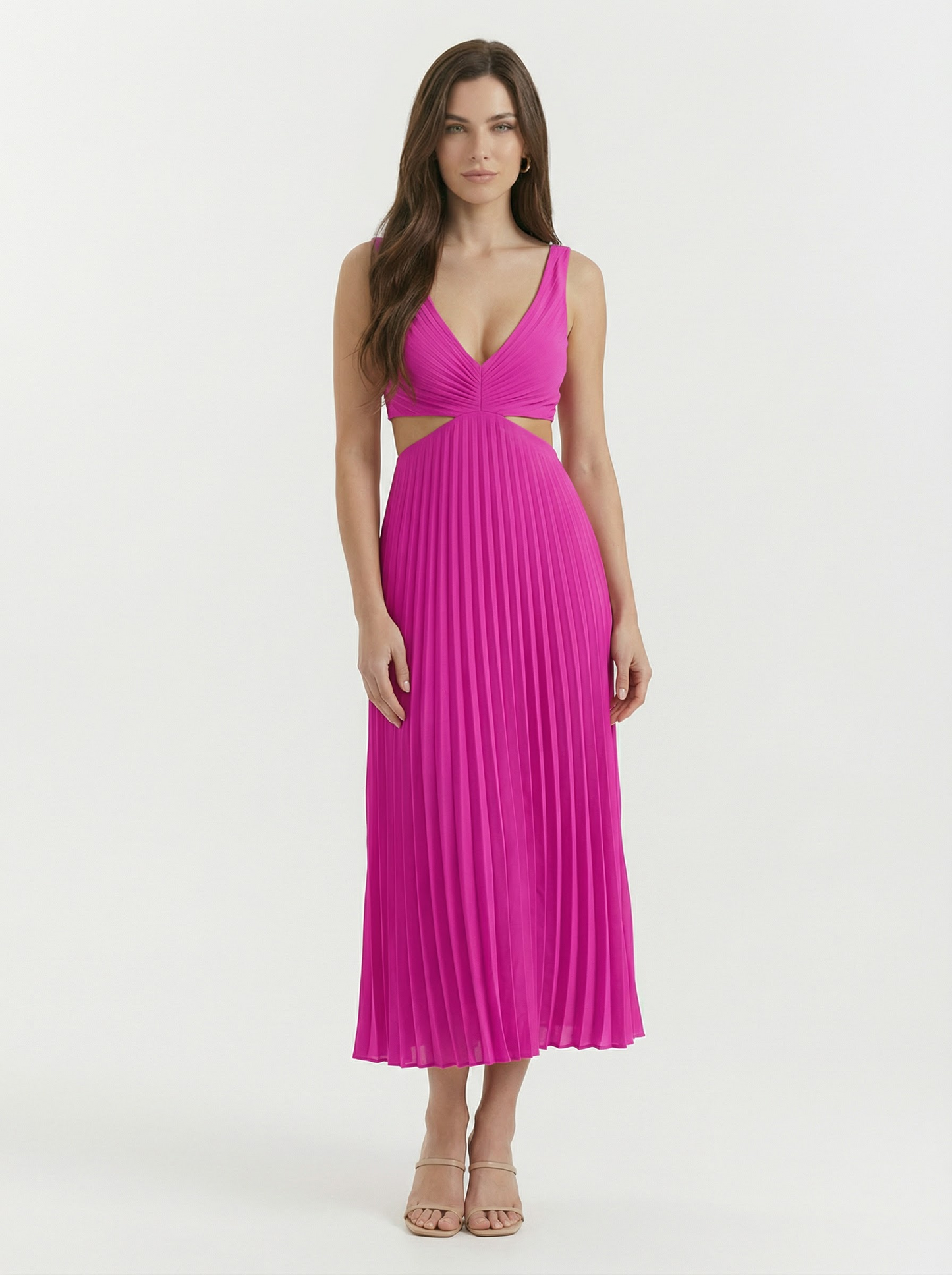 Women's Pleated Maxi Dress