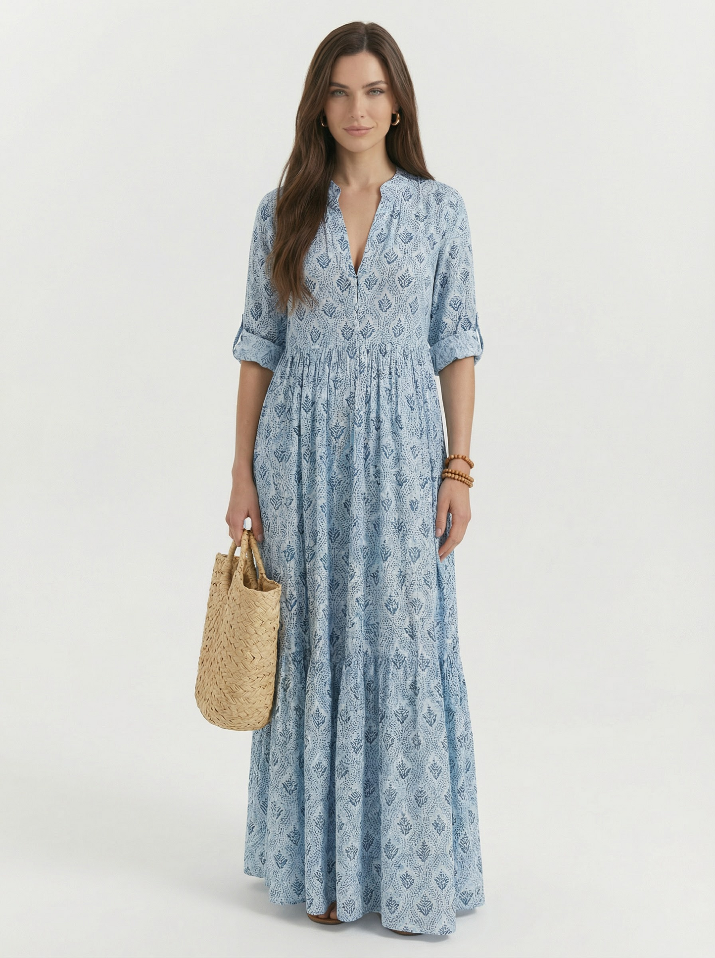 Women’s Vintage Print Maxi Dress