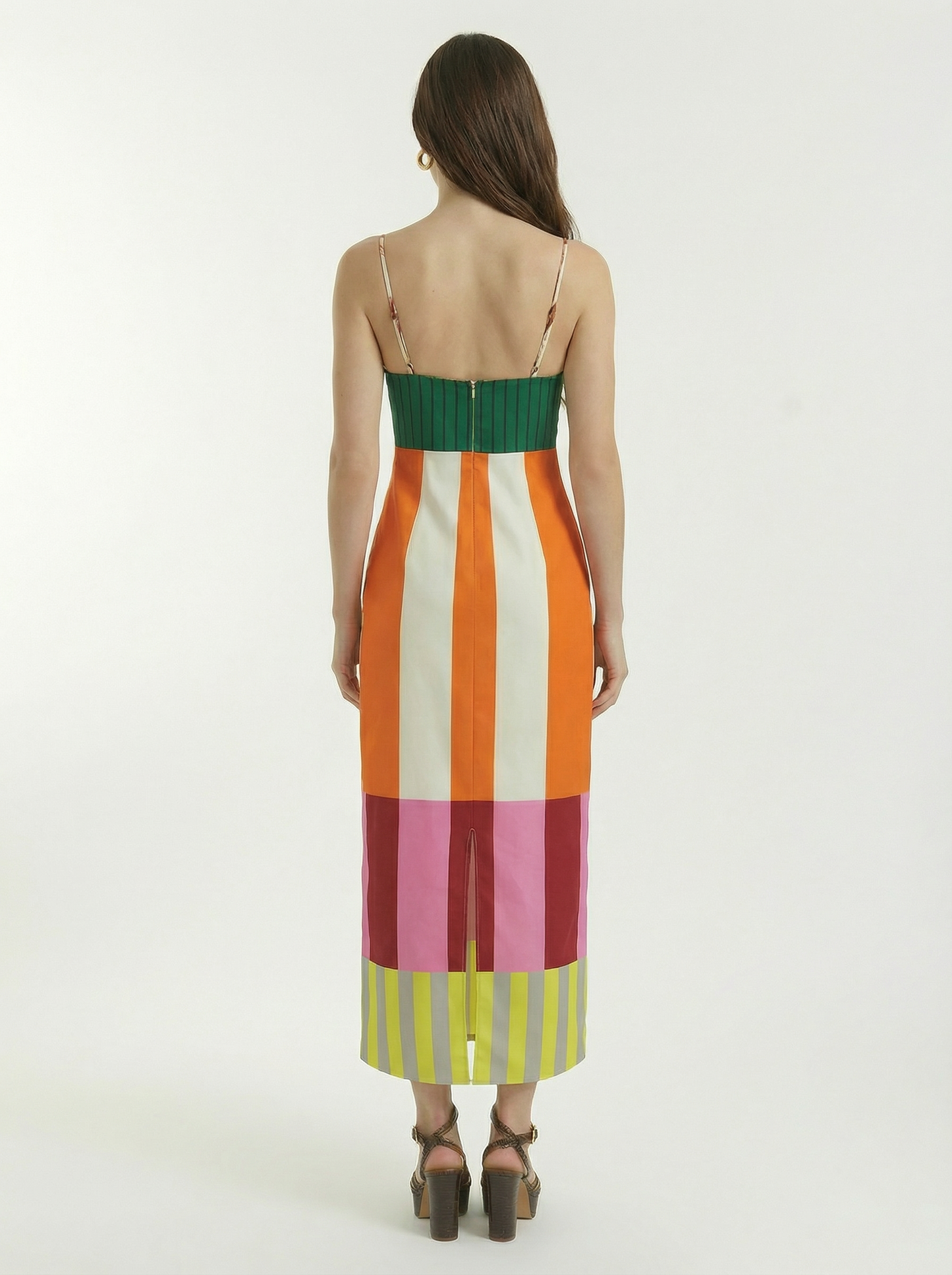 Women's Striped Knit Summer Maxi Dress