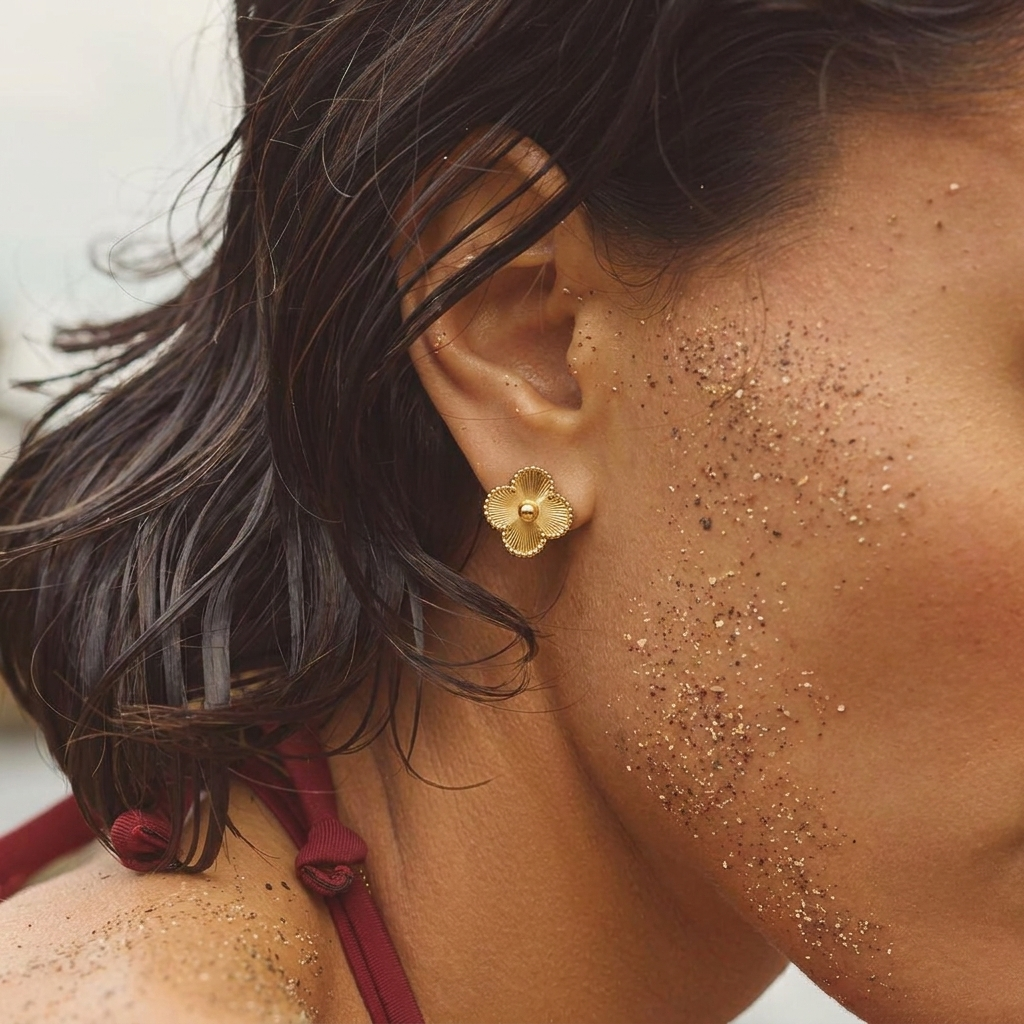 Clover Earrings Gold