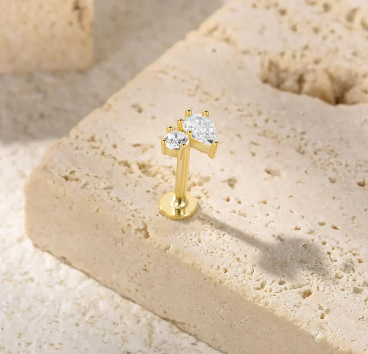 Kate Flat Back Diamond Stud